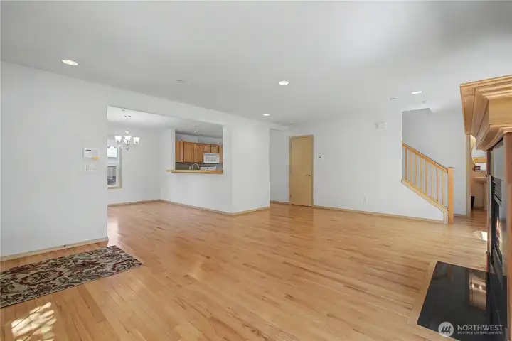 As you enter front door the spacious living room and formal dining room awaits you.