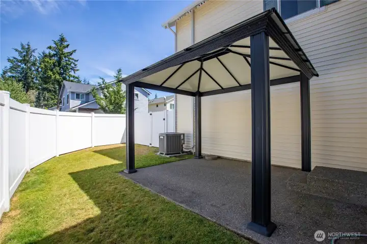 Enjoy your summer cooking and eating or just relaxing under the gazebo.