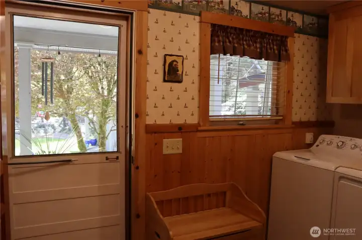 Main level laundry with exterior access
