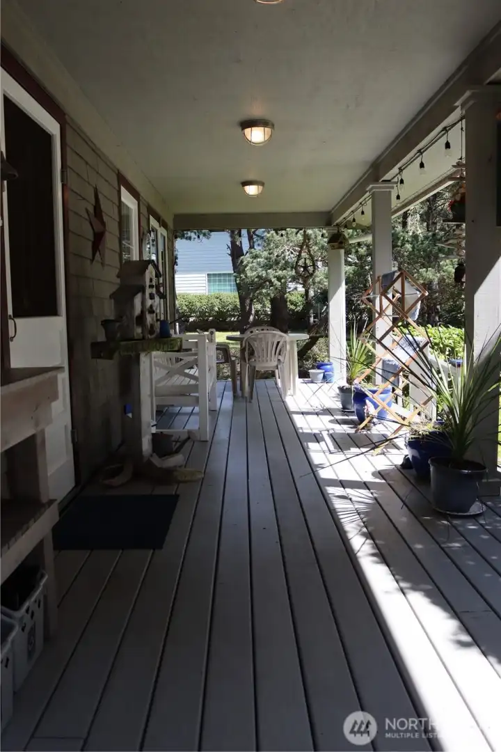 Covered back porch