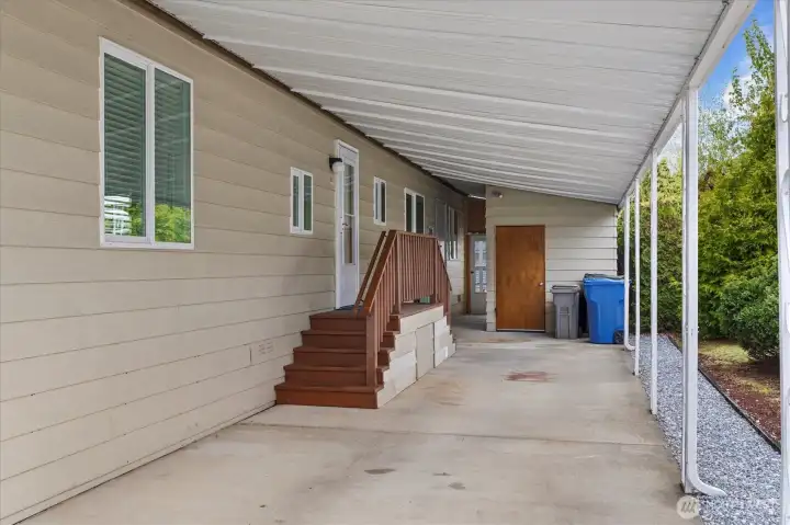 Carport and storage.