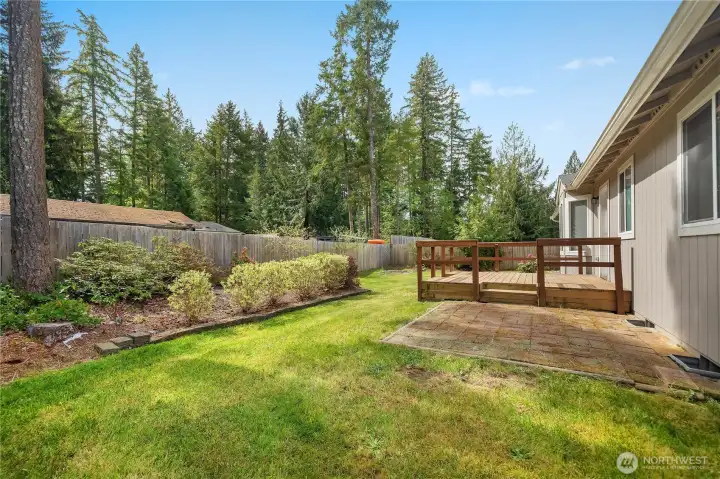 Beautiful private fenced backyard