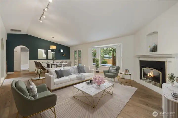 LIVING ROOM VIRTUALLY STAGED