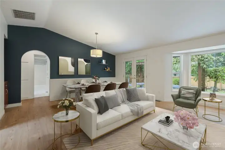 LIVING ROOM VIRTUALLY STAGED