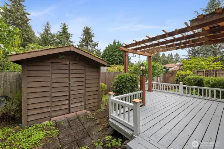Deck from the primary bedroom.