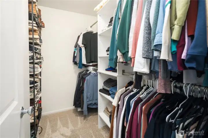 Organized spaceous walk in closets
