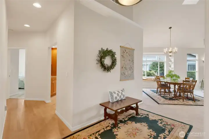 The front foyer directs traffic to all areas of the home. The front foyer directs traffic to all areas of the home.