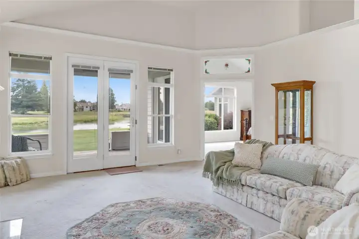 The primary suite is accessed through the French doors... The primary suite is accessed through the French doors...