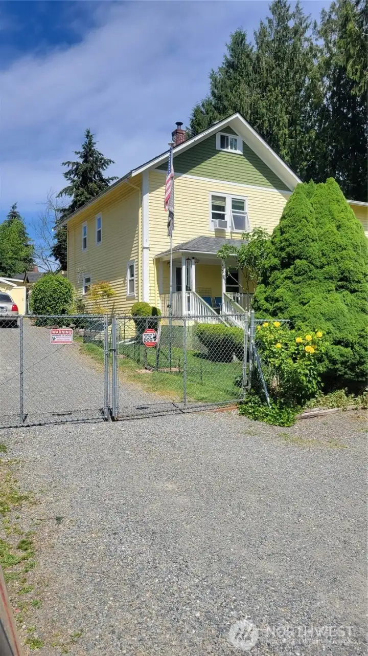 front left with over sized gravel driveway front left with over sized gravel driveway