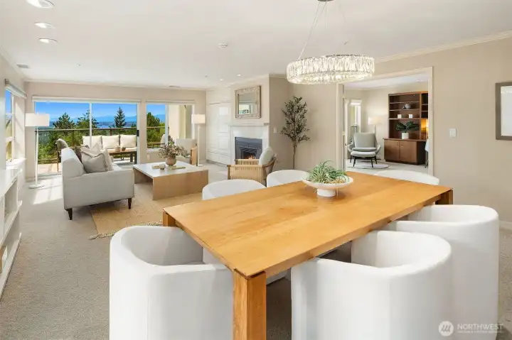 Open dining/living room