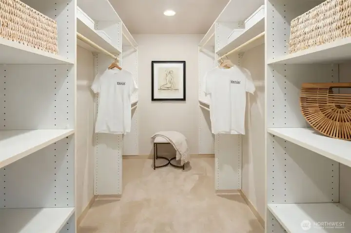 Primary walk-in closet