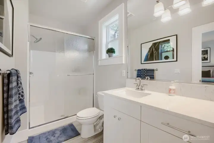 2nd primary bathroom located downstairs. 2nd primary bathroom located downstairs.