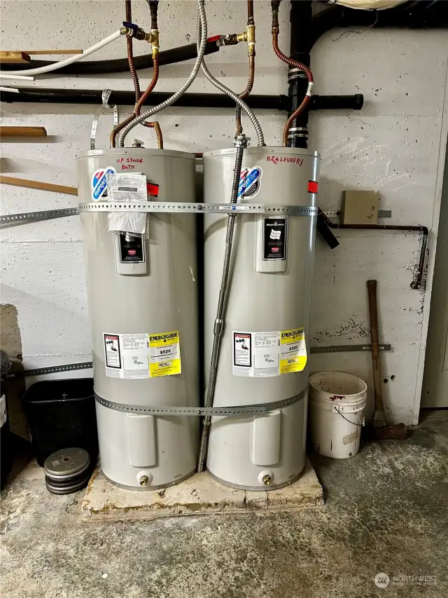 Double water heaters to ensure you always have hot water!