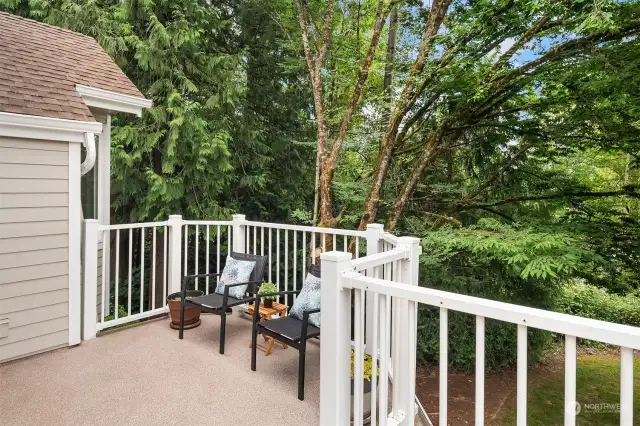 Deck off the Dining area. All exterior maintenance is done for you, covered by the HOA dues.