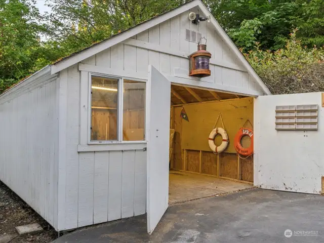 Huge detached storage shed was used as a garage for previous owner apparently