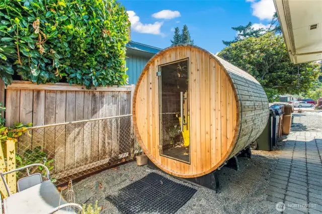 Sauna can stay!