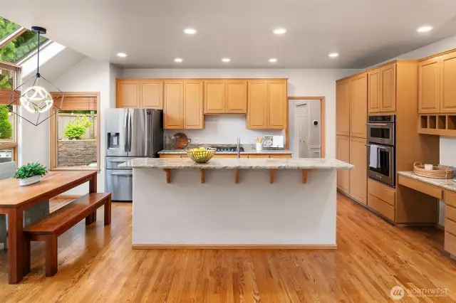 A chef’s dream come true. This open, airy kitchen was beautifully remodeled in 2019 with both style and function in mind.