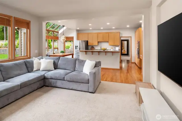 Enjoy an effortless flow from the kitchen to the family room, perfect for seamless entertaining.