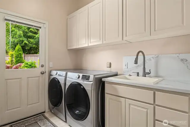 Main level laundry room.