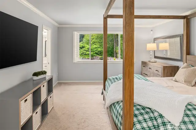 Ample space to accommodate a king-sized bed, dresser, and more!