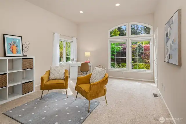 An upstairs space perfect for an office, bonus room, or bedroom, whatever suits your needs!