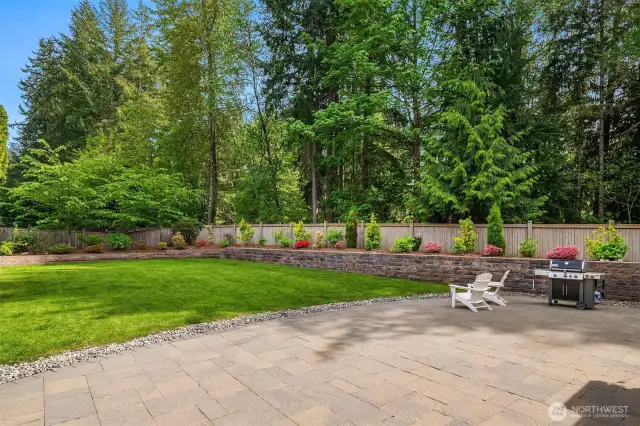 Spend the sunny summer days relaxing on your back patio, the perfect spot to unwind and enjoy the outdoors.