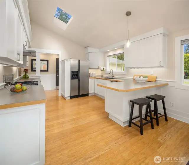 Kitchen from dining area