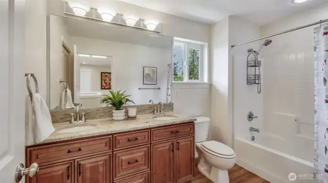 Full Bath on upper level.