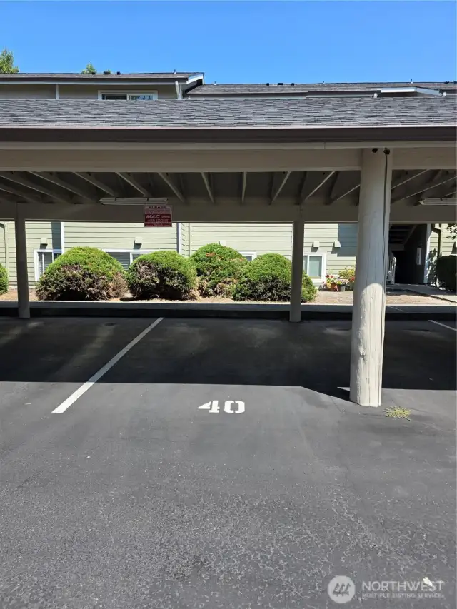 Assigned parking spot for unit