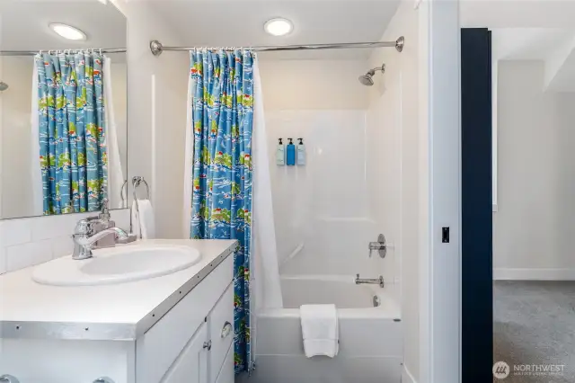View of upstairs bathroom.