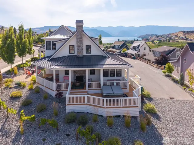 Exterior view of home looking West.