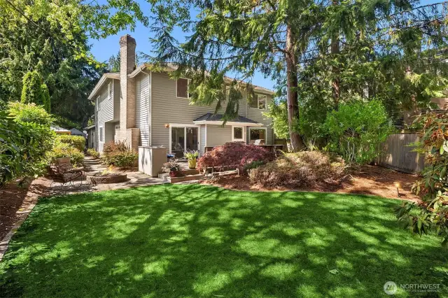 A beautiful setting and private backyard