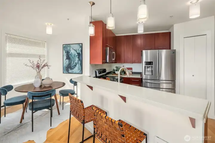 Dining room + kitchen