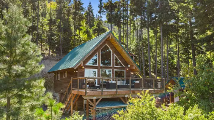 Front of cabin.
