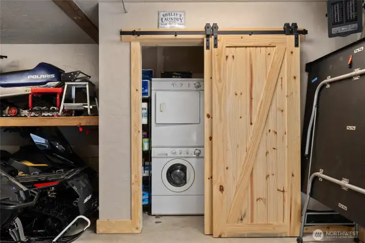 Laundry area in the basement.