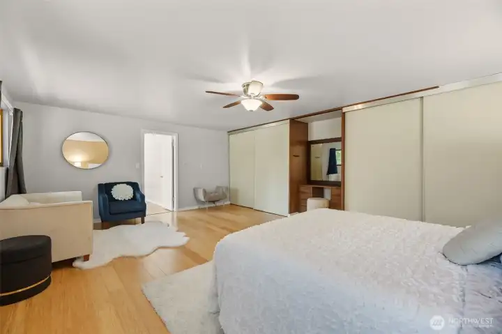 2nd floor Generous sized bedroom with double closets