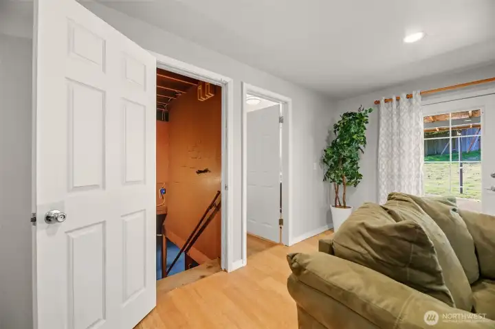 Entry to unfinished basement off of the Rec room