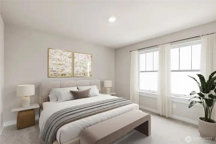 Primary Bedroom - Virtually staged.