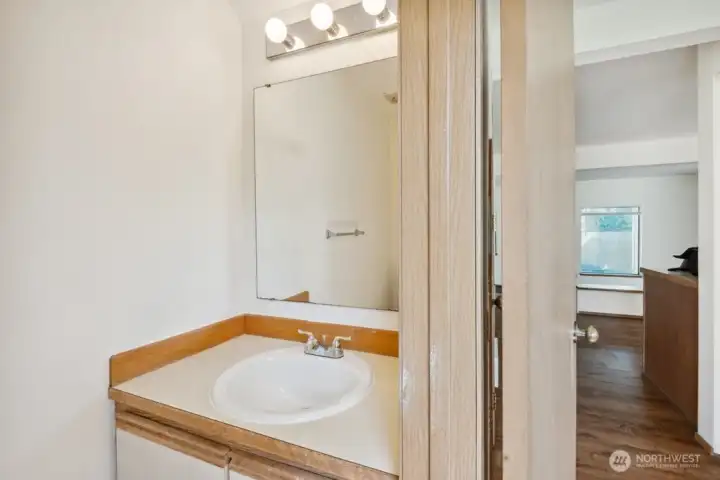 Main level powder room