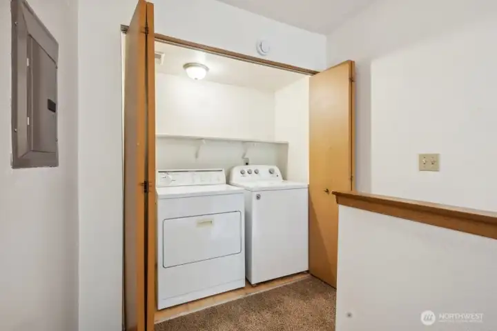 Full size laundry in each unit.