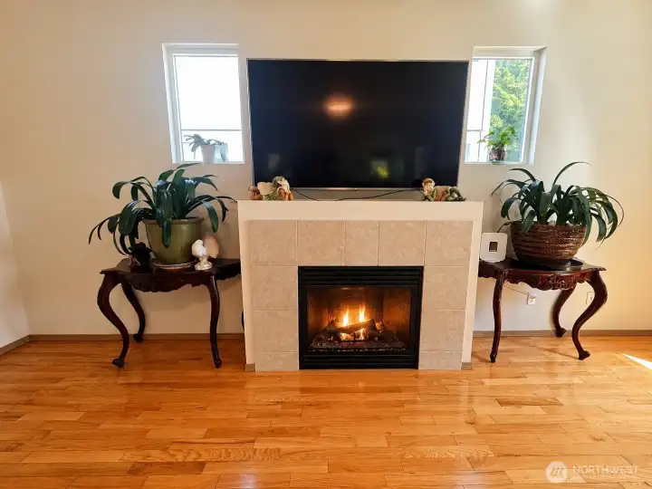 Lovely gas fireplace to warm you on winter nights