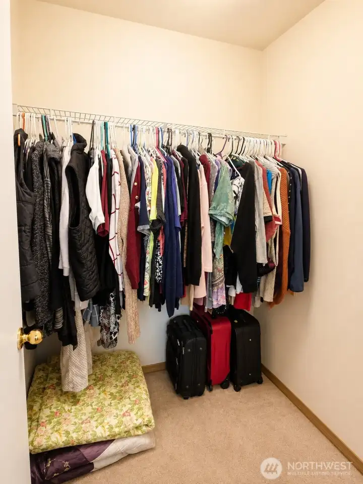 Extra Large walk in closets in bedroom 2