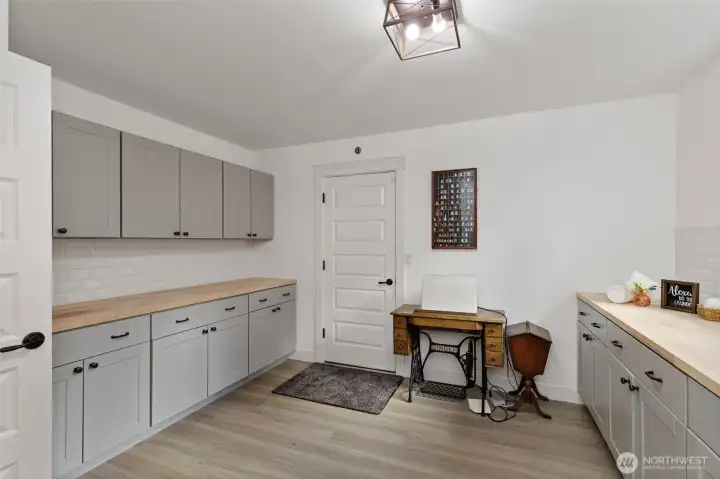 Another shot of the oversized laundry room.