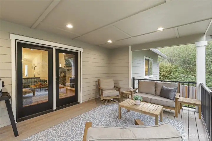 Beautiful deck off the living/informal dining to your private oasis!