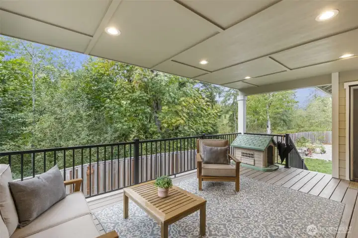 Nothing but privacy here! And stairs leading to your fully fenced yard/gardens!