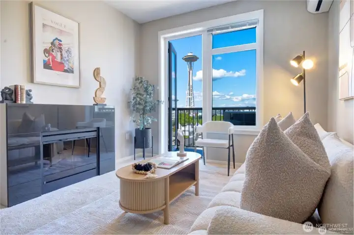 Enjoy the ambiance with 'flip of a switch' gas fireplace!