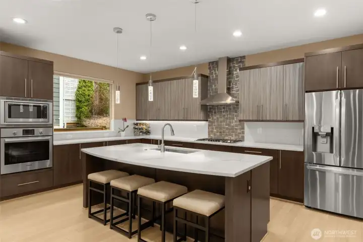 Chef's kitchen ideal for entertaining and daily living