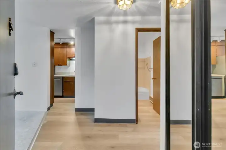 Entryway, new LVP flooring and new carpeting, just installed a few weeks ago!