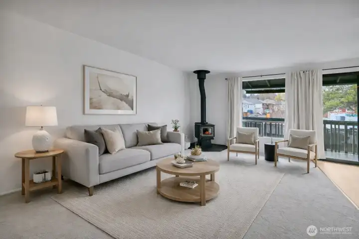 Virtually Staged Living Room