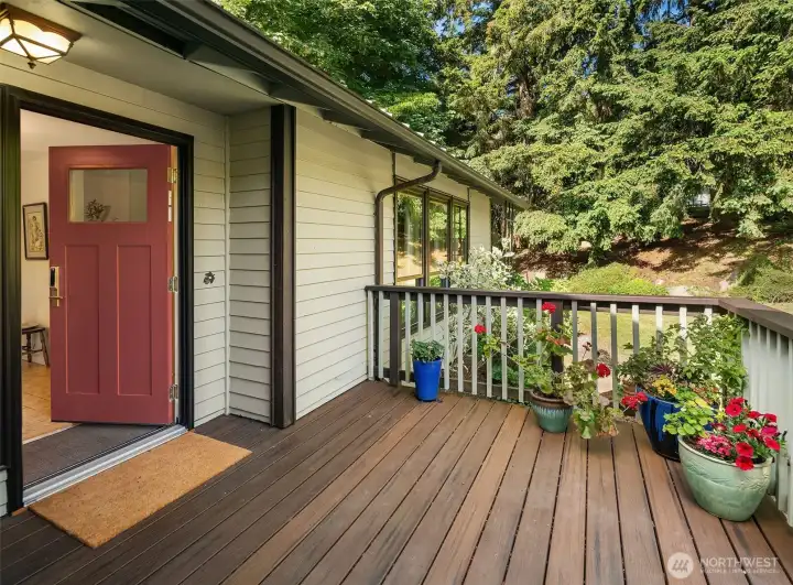 Generous and welcoming front entry porch.